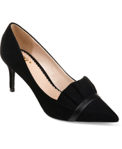 Journee Collection Women Stiletto Heel Pump Heels Marek Size US 8M Black Fabric - $32.67