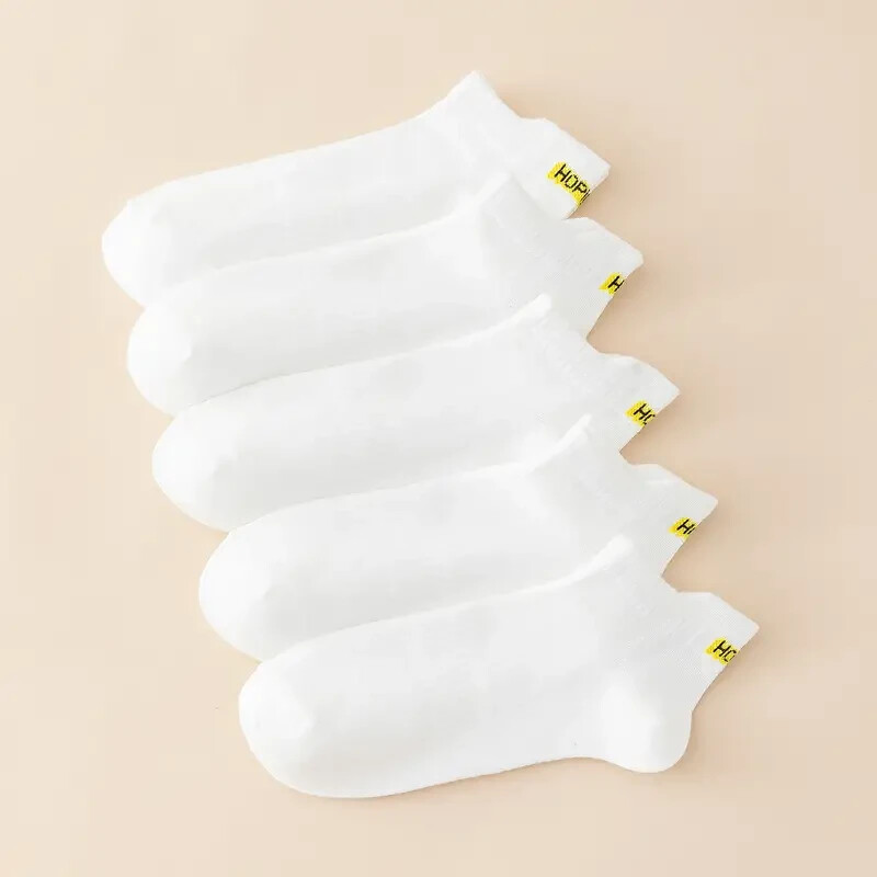 5pairs Unisex Letter Graphic "HOPE" Ankle Crew Socks (Size 6-9) "WHITE" ~ NEW!!! Item image 7
