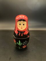 Russian 5-Piece Matryoshka Hand-Painted Wooden Nesting Dolls - $9.85