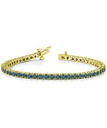 Authenticity Guarantee

14K Solid Yellow Gold Blue Round Diamond Tennis ... - $6,867.64 CAD