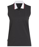 adidas Women&#39;s Beyond The Course Twistknit Sleeveless Golf Polo Black Si... - $29.99