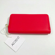 Red Accent Zipper Close Wallet 7-3/4 x 4 x 1-1/4 inches - £16.22 GBP