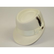Men's LEGIONNAIRE Codet Cap Wool Felt Hat Telescope Crown LG101 Ivory image 2