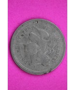 1868 Three 3 Cent Nickel Guaranteed Authentic &amp; Genuine Fast Free Shippi... - $27.34 CAD
