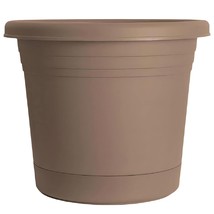 Rugg Round Rolled Rim Planter, UV Resistant Polyresin Pot, 12&quot; (Forest G... - $17.77+