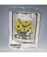 American Family Crafts Crewel Embroidery Kit Brown-Eyed Susan Flowers #3... - £17.40 GBP