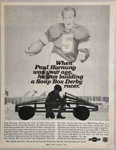 1968 Print Ad Chevrolet Soap Box Derby Racer Paul Hornung Packers Quarterback - $17.65