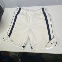 Nike Basketball Shorts Mens XXL White Baggy Mesh Lined Vintage 11&quot; CLEAN - £22.82 GBP