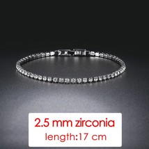 Tennis Chain Bracelets For Women Fashion Small Cubic Zircon Crystal Rose Gold Co - £13.17 GBP