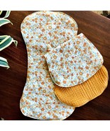Vintage Mustard Flowers - Burp Cloth Set of 2 - $39.69 CAD