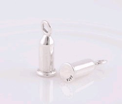 925 Sterling Silver Barrel Earring Charm - £14.30 GBP