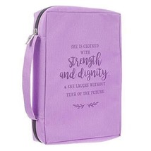 &quot;She is Clothed with Strength &amp; Dignity&quot; Large Purple Women&#39;s Bible Cove... - $29.99