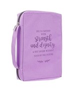 &quot;She is Clothed with Strength &amp; Dignity&quot; Large Purple Women&#39;s Bible Cove... - $29.99