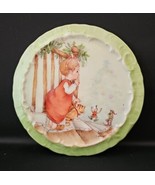 Vintage Hand Painted Christmas Morning Elves Little Girl  Porcelain 6&quot; D... - $30.82 CAD