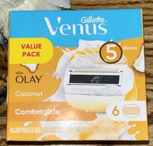 Gillette Venus &amp; Olay Five Bladed Replacement Cartridges (pack of 6) - £21.18 GBP