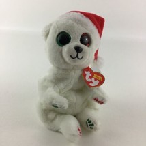 Ty Beanie Bellies Emery Christmas Polar Bear 6&quot; Plush Bean Bag Stuffed w... - $18.76