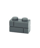 Dark Grey Brick 1X2 Construction Brick Piece Action Figures - $0.08 CAD