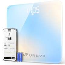 Urevo Smart Scale For Body Weight, Highly Accurate Digital Bathroom, 400... - $35.99