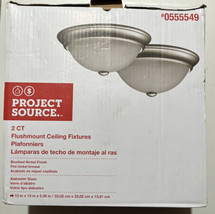 2 Pack Ceiling Light Flush Mount 13&quot; Round Brushed Nickel Bathroom Dinin... - $25.73