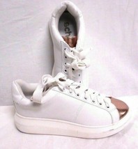 Schuh White Sneakers Gold Toe Lace Up Size 7 - £24.80 GBP