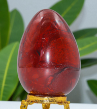 Nice RED JASPER Crystal Fengshui Egg Healing Chakra Stone Reiki Decor Gi... - $49.80