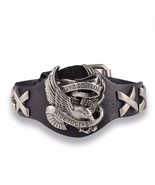 Bracelet Harley Rider Leather Live To Ride Chain Charm Wide Leather Men ... - £7.83 GBP+