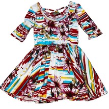 Dot Dot Smile Ballerina Twirl Dress Girls 2T Tropical Bright Colors - $19.20