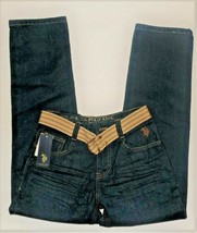 U.S. Polo Assn. Girls Blue Jeans with Belt Slim Straight Size 14 and 18 NWT - $11.99