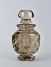 NATURAL SMOKY QUARTZ 2035 CTS HANDCRAFTED PERFUME BOTTLE FOR HOME DECOR - $327.75