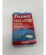 Tylenol Cold + Head Congestion Severe Medicine 24 Caplets Headache Fever... - £5.96 GBP