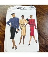 Vogue Patterns 9403 12-14-16 Misses Blouson Top Straight Skirt Sewing Pa... - $9.29 CAD