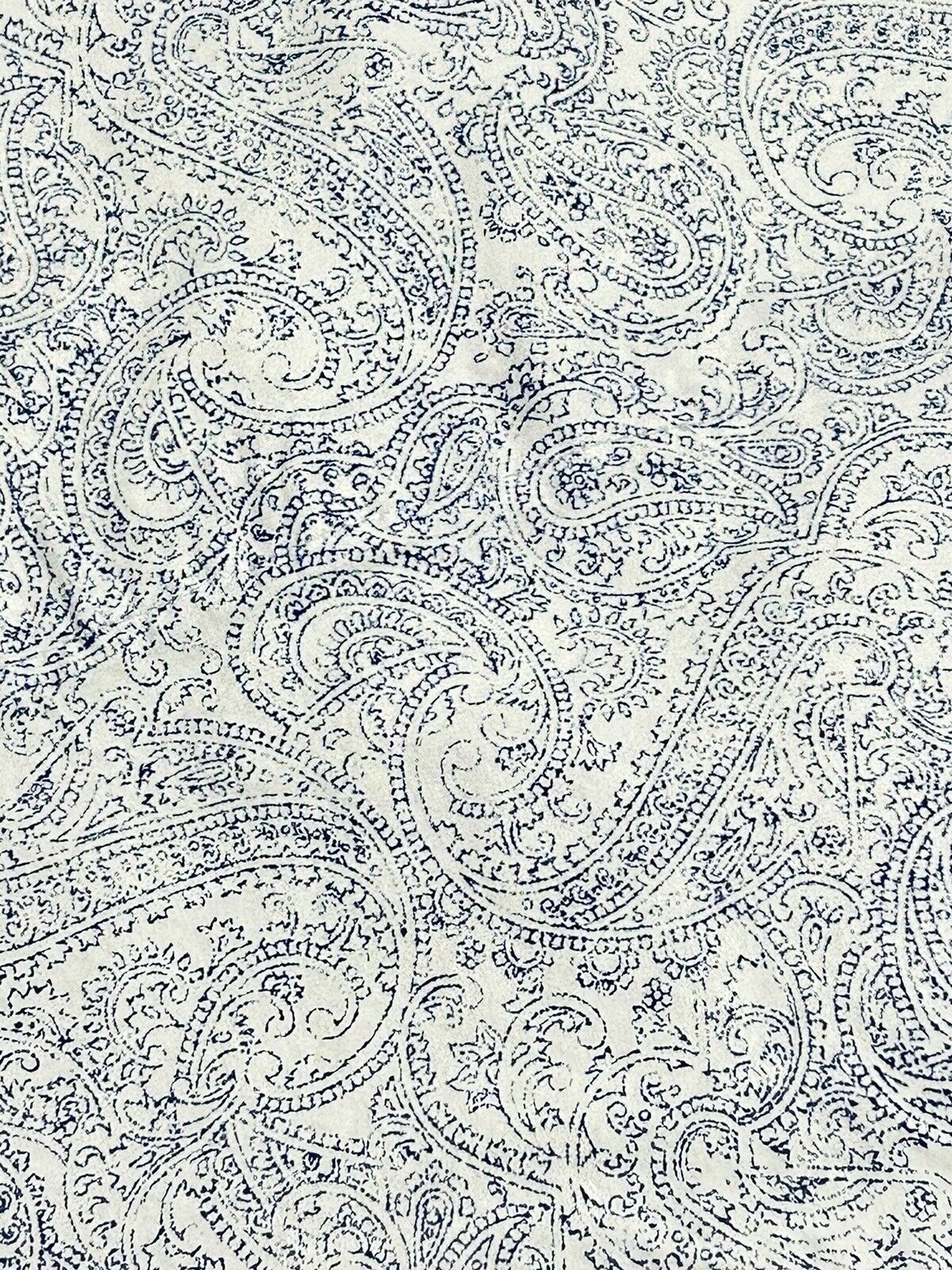 Ralph Lauren Full Sheets Fitted & Flat Blue Paisley on White Background - £47.82 GBP