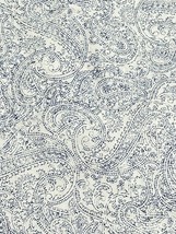 Ralph Lauren Full Sheets Fitted &amp; Flat Blue Paisley on White Background - $60.78