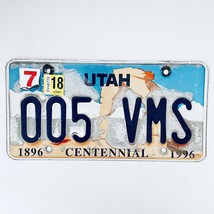 2018 United States Utah Centennial Passenger License Plate 005 VMS - £14.72 GBP