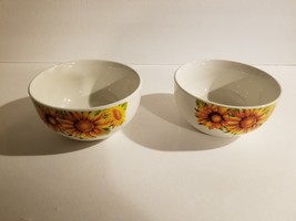 2 - Royal Norfolk Sunflowers 5 1/2 inch Cereal Bowls - $14.83