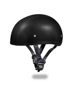 Daytona Skull Cap  W/O VISOR- LEATHER COVERED DOT Motorcycle Helmet D3-ANS - £73.34 GBP - £75.50 GBP