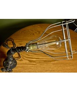 Vintage cage Lamp ... industrial steampunk arts&amp;craft  wall or desk moun... - $54.95