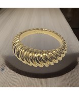 Gold Plated Sterling Silver 925 Twisted Wire Ring Band Size 10 preowned - $354.52 MXN