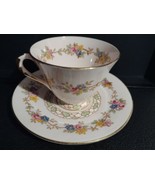 Plant Pink Tea Cup And Saucer Bone China England Teacup - $11.79