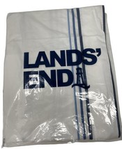 Land&#39;s End Pillow Sham - Decorative Blue Line - Standard Size - White - £8.69 GBP