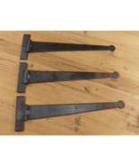 3 LARGE Strap T Hinges 18&quot; Tee Hand Forged Barn Rustic Door *SOME RUST* - £54.66 GBP