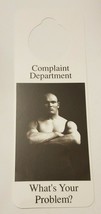 NOS Vintage 1990s Novelty Door Hanger - Complaint Department Whats Your ... - $5.89