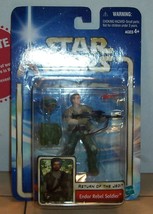 2002 Hasbro Star Wars AOTC #33 Endor Rebel Soldier NO BEARD figure RARE - £22.64 GBP