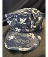 US Navy NWU Type I Utility Cap Size 7 w/ Rank Patch SEKRI - $20.58 CAD