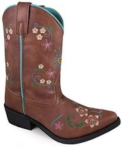 Smoky Mountain Floral Girls&#39; Western Boot Brown - £48.10 GBP