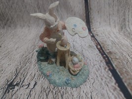 Vintage (1990s) Midwest Importers Village Easter Bunny 3&quot; Painter Figurine - GUC - £6.93 GBP