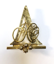 Avon Presidents Club Award pin 93/94 93-94 letter A w/ rhinestones 1.5&quot; x 1.25&quot; - £11.79 GBP