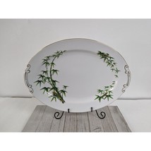 Vintage Hira Tah-Kay Bamboo China Oval Serving Platter 16&quot; - $24.97