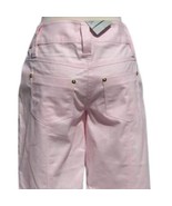 Cache Ruched Denim Jean Clam Diggers Crop Pant New Stretch Metal Buttons... - $48.14 CAD