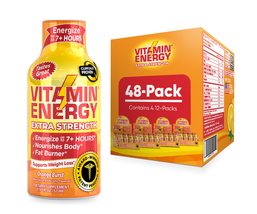 Vitamin Energy® Extra Strength Orange 'Clinically Proven' Energy Shots (48pk) - $74.95